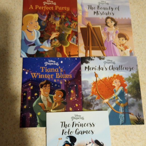 Disney Princess Soft Cover 5 Graphic Little Story Books - Picture 1 of 2